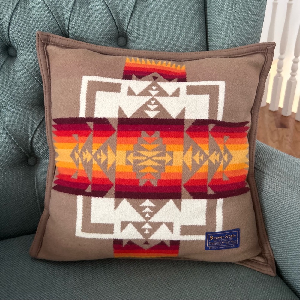 Beaver State Pendleton Accent Pillow Navajo Southwest Chief Joseph Design 2 of 2